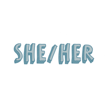 Load image into Gallery viewer, Pronoun stickers: She/her he/him they/them ze/hir - Anxiety Productions