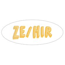 Load image into Gallery viewer, Pronoun stickers: She/her he/him they/them ze/hir - Anxiety Productions