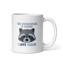 Load image into Gallery viewer, Dissertation Trash Raccoon Mug - Anxiety Productions