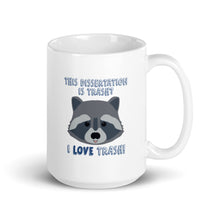 Load image into Gallery viewer, Dissertation Trash Raccoon Mug - Anxiety Productions