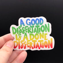 Load image into Gallery viewer, Done Dissertation (Rainbow) Sticker - Anxiety Productions
