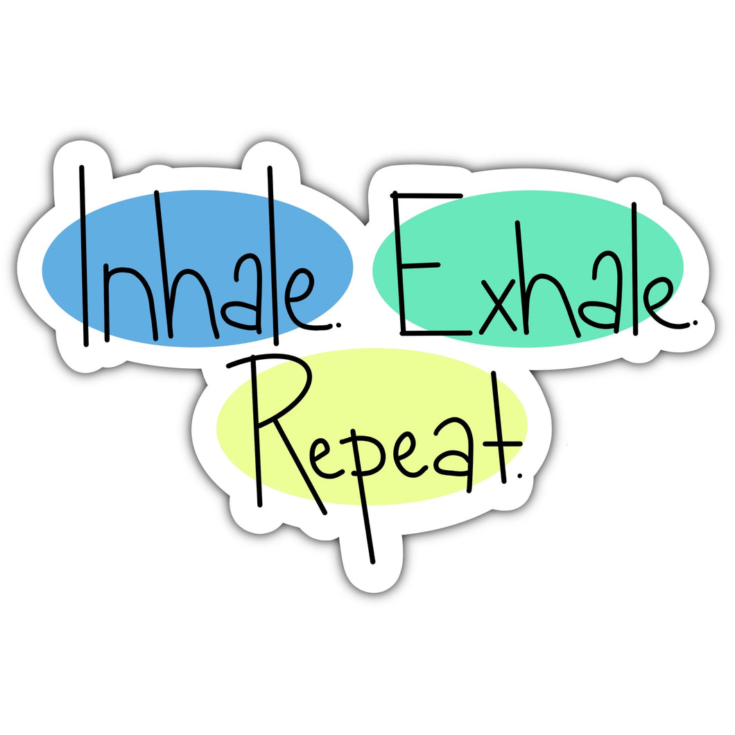 Inhale. Exhale. Repeat. Sticker - Anxiety Productions