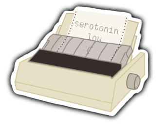 Serotonin Low Sticker - Anxiety Productions